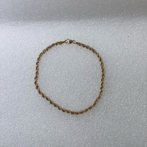 ROPE CHAIN BRACELET 10K YELLOW GOLD 7.5"